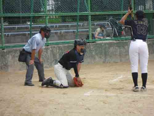 ２０１７年８月５日（土）谷中公園野球場～高田捕手のナイスあごキャッチ！！