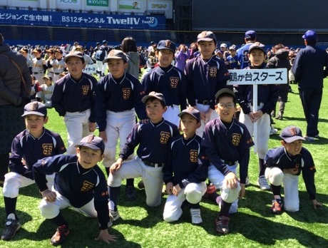 朝日旗争奪関団連少年野球大会開会式にて